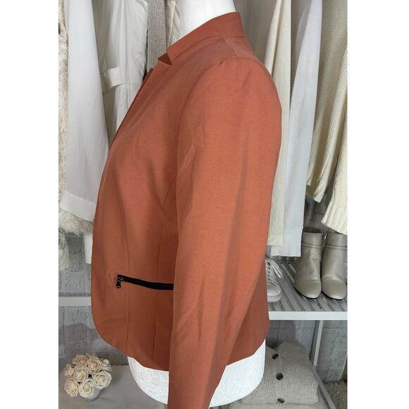 Nine West Women's Size 14 Terra Cotta Open Front Blazer Classic Style #0511 - Picture 5 of 15